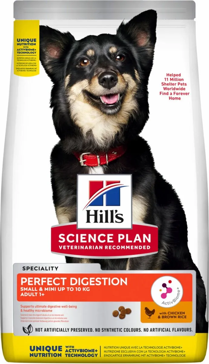 Hill's Science Plan Perfect Digestion Small & Mini Adult Kip 1,5kg
