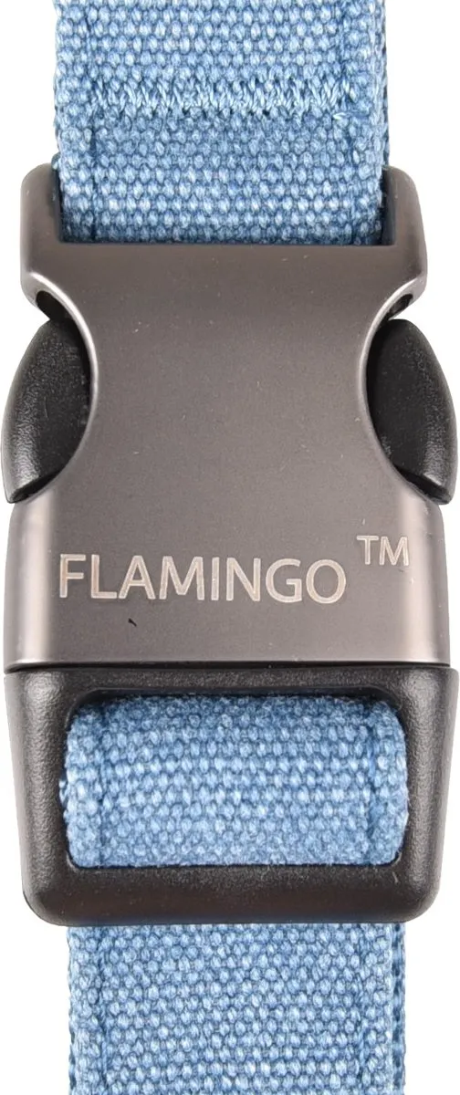 Flamingo Oxana Hond Halsband - Blauw - XL 55-75cm