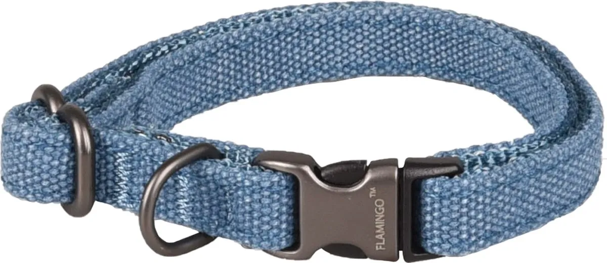 Flamingo Oxana Hond Halsband - Blauw - XL 55-75cm