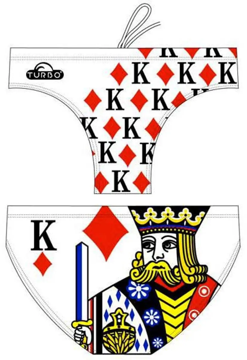 Turbo King Of Hearts Zwemslip Veelkleurig 4XL Man