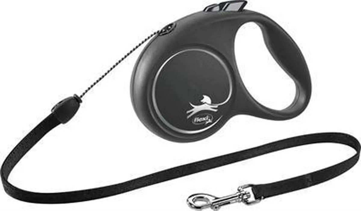 Flexi Rollijn Black Design Cord - Zwart