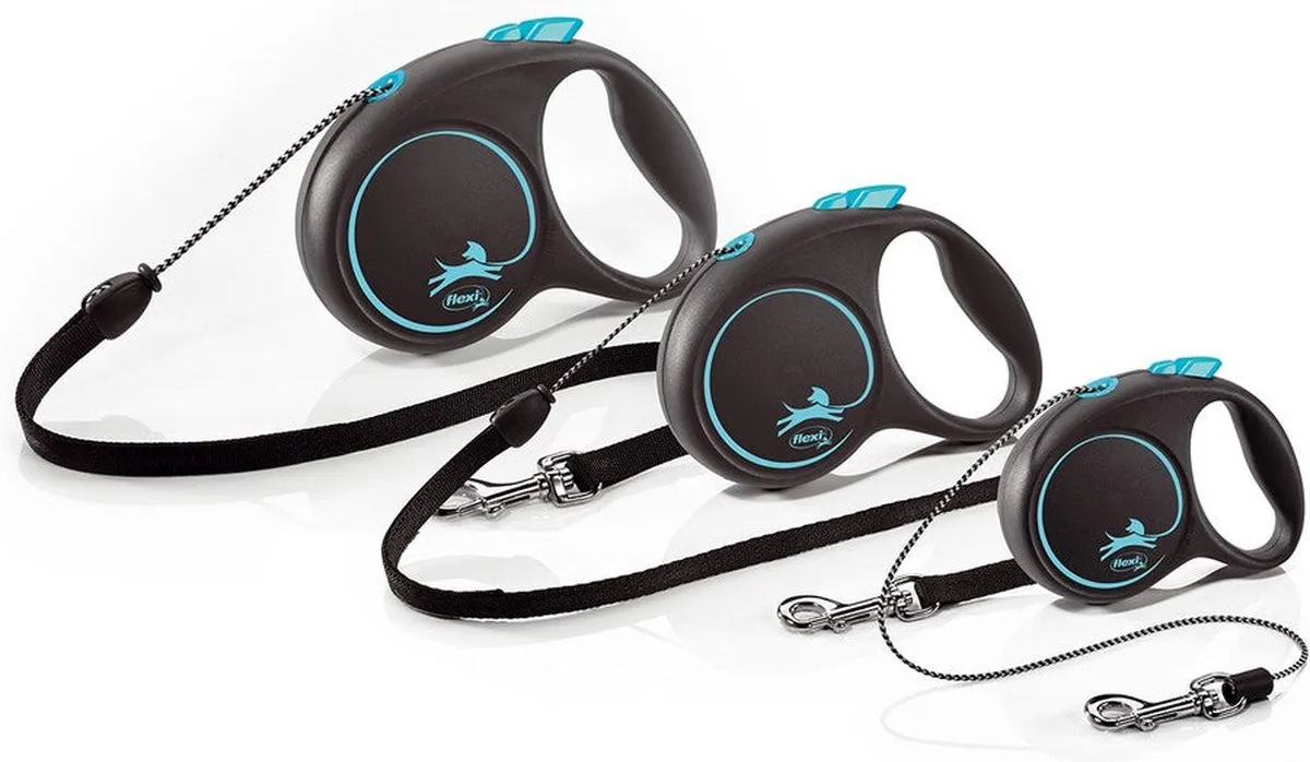 Flexi Rollijn Black Design Cord - Zwart