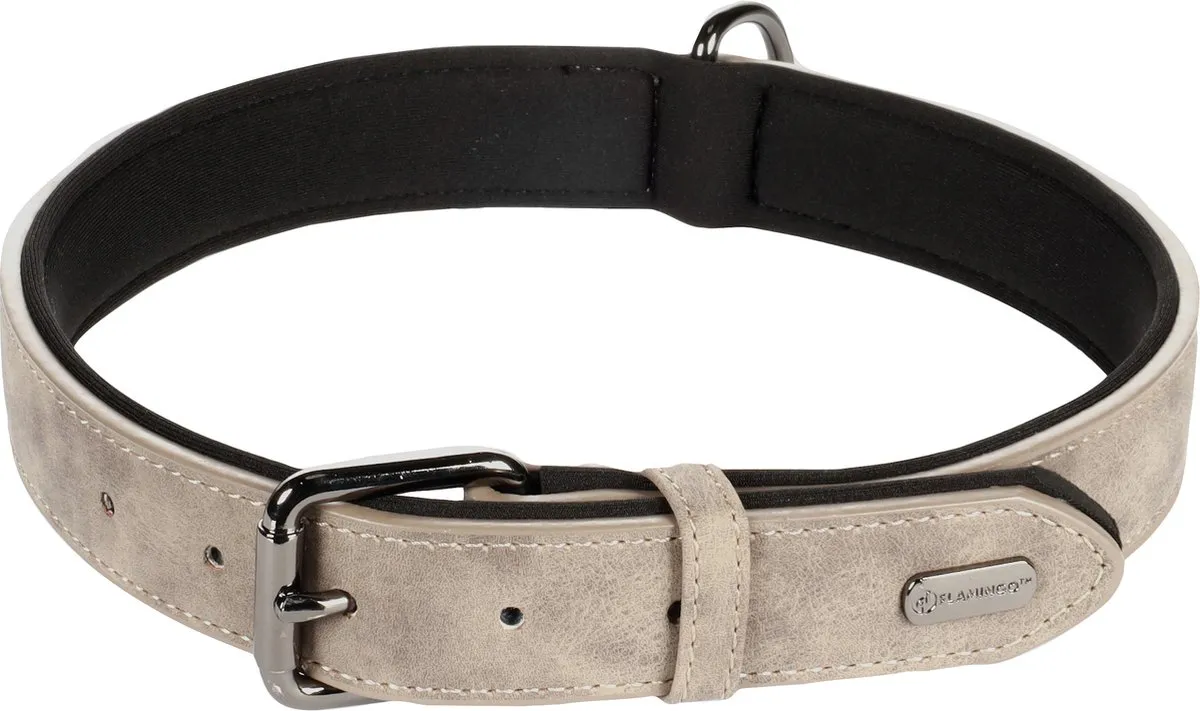 Flamingo Delu Halsband Honden XXL 52-62cm Taupe