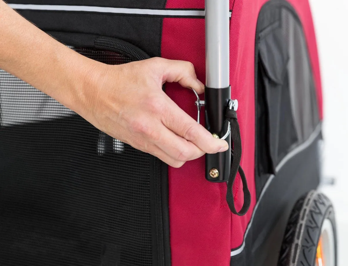 Trixie Jogger Ombouwset Fietskar tot Wandelwagen M - Rood - afbeelding 4 van 6