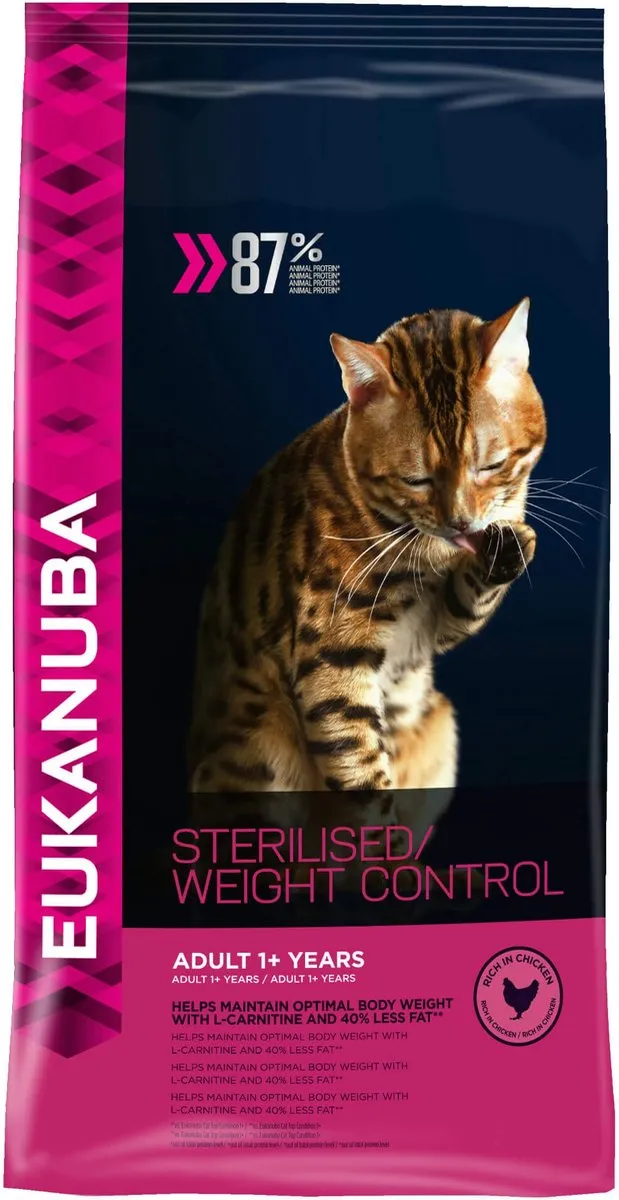 Eukanuba Kat Adult Overweight Sterilised Kip - 10 kg
