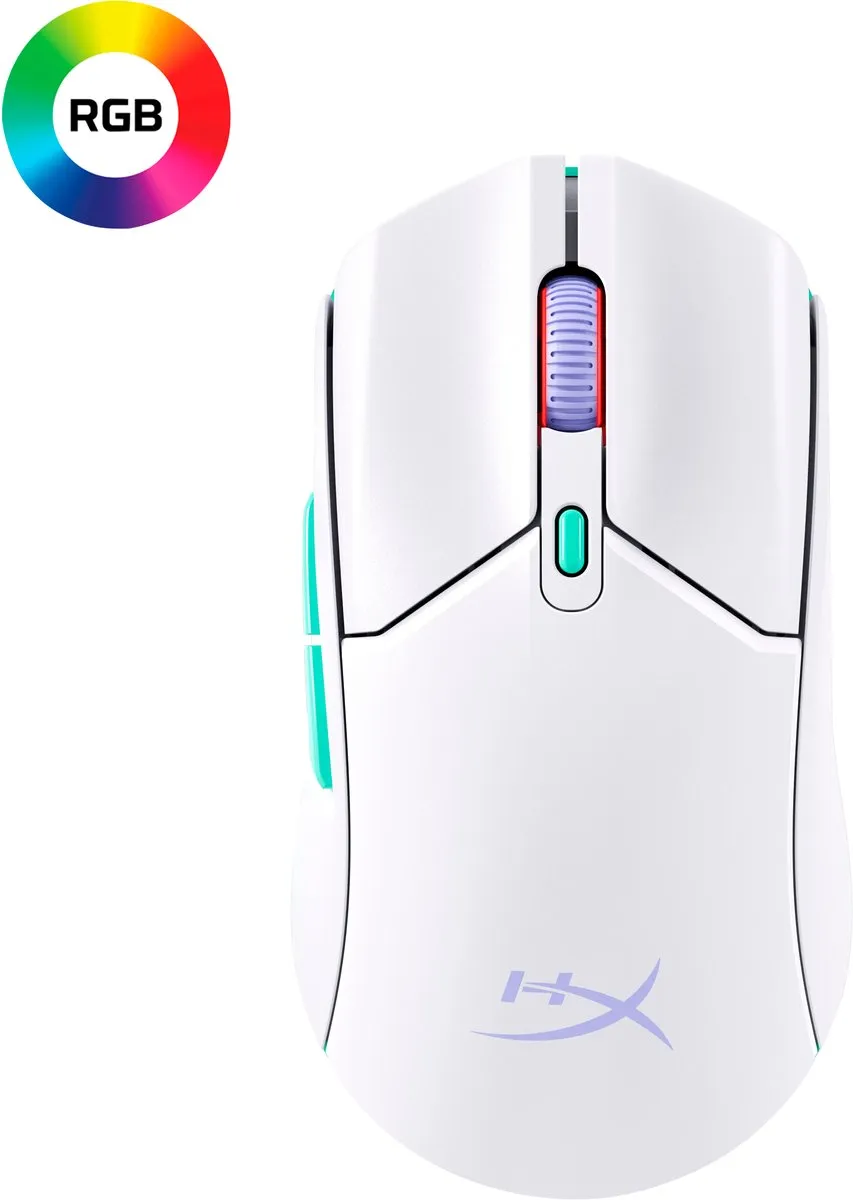 HP HyperX Pulsefire Haste 2 Core Wls Gaming Muis - Wit