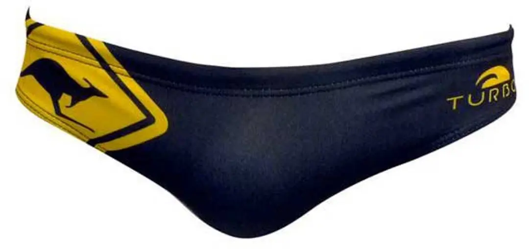 Turbo Australia Kangaroo Zwemslip Zwart 5-6 Years Jongen