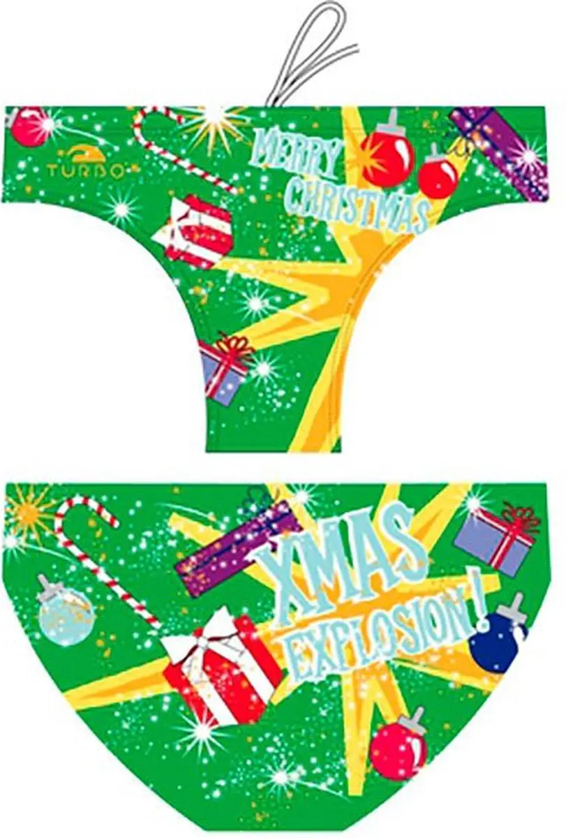 Turbo Christmas Explotion Waterpolo Zwemslip Groen XL Man