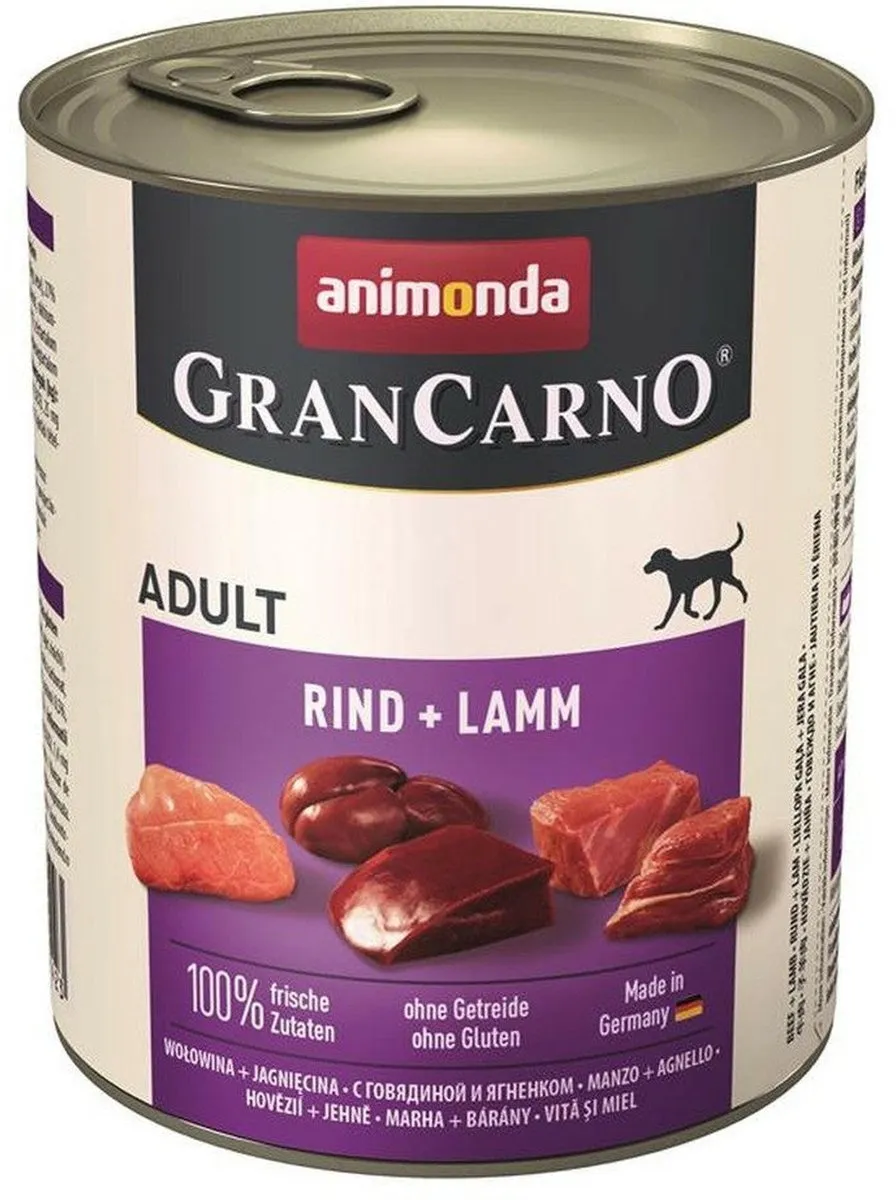 Animonda Gran Carno Rund+Lam 6x800g - afbeelding 3 van 3