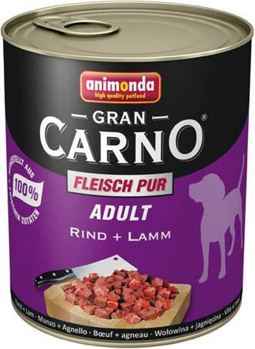 Animonda Gran Carno Rund+Lam 6x800g - afbeelding 2 van 3