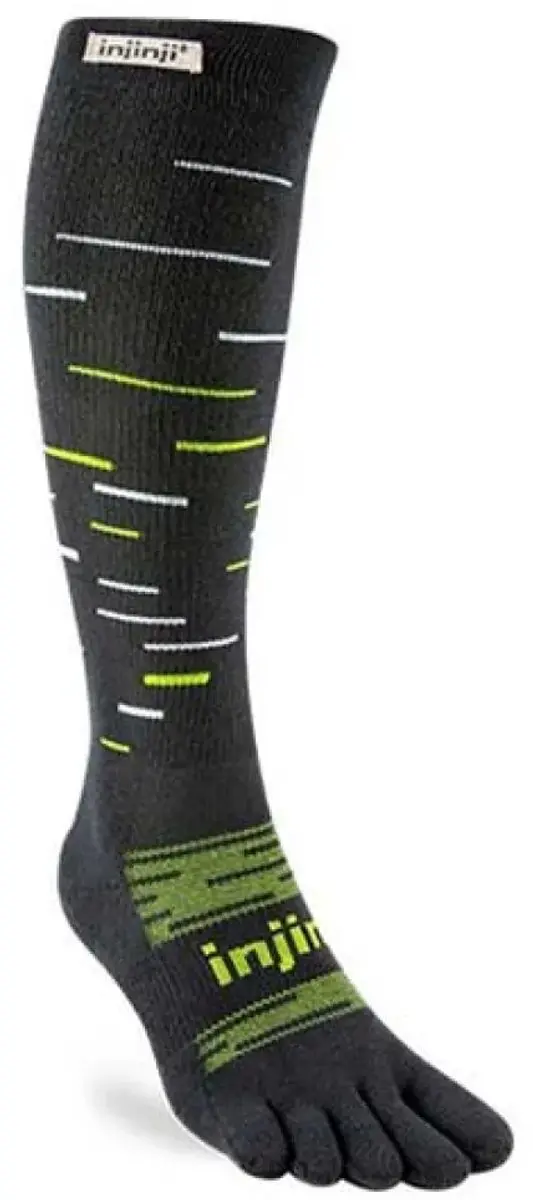 Injinji Snow OTC Teensokken - Zwart/Groen - afbeelding 6 van 6