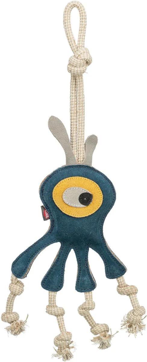 Trixie Monster Leer met Touw 47cm