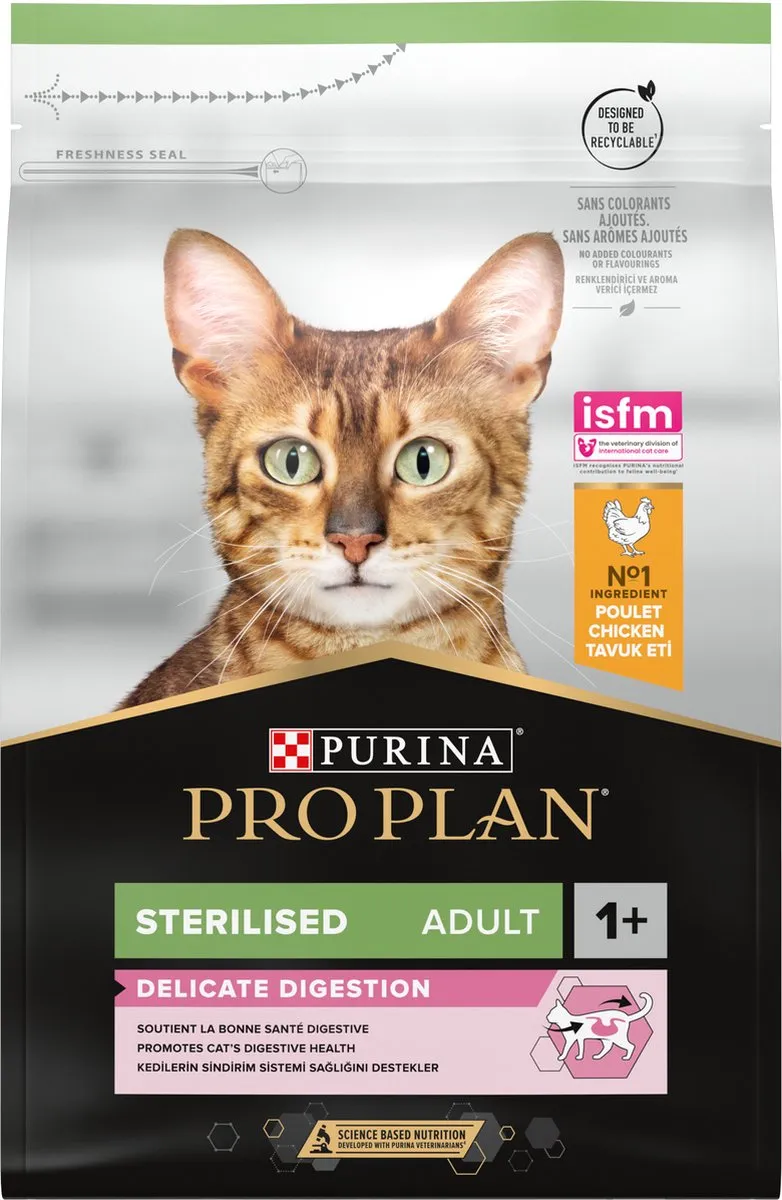 Pro Plan Sterilised Adult Delicate Digestion Kattenvoer - Kip 3kg