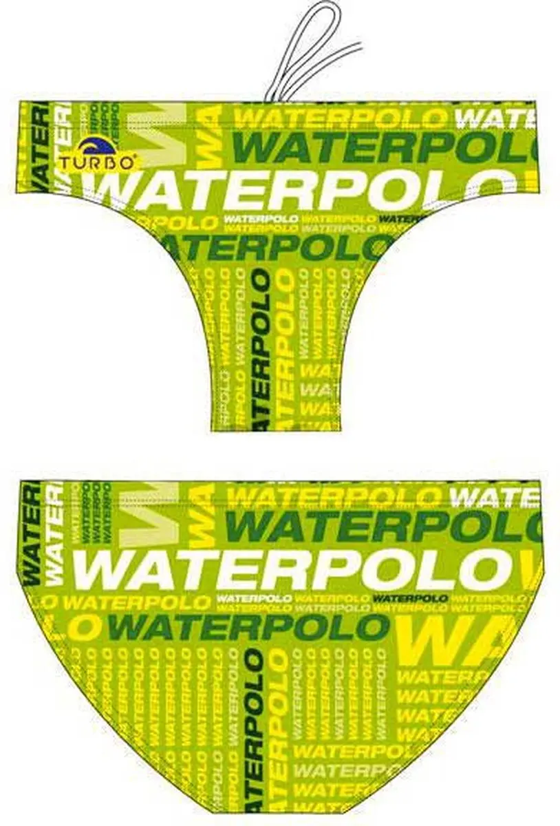 Turbo Text Zwemslip Groen XL Man