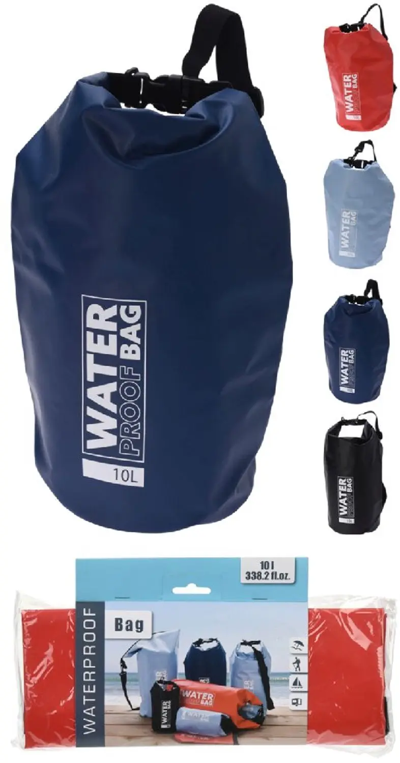 Sporttas 10 liter waterdicht (1 stuk) assorti