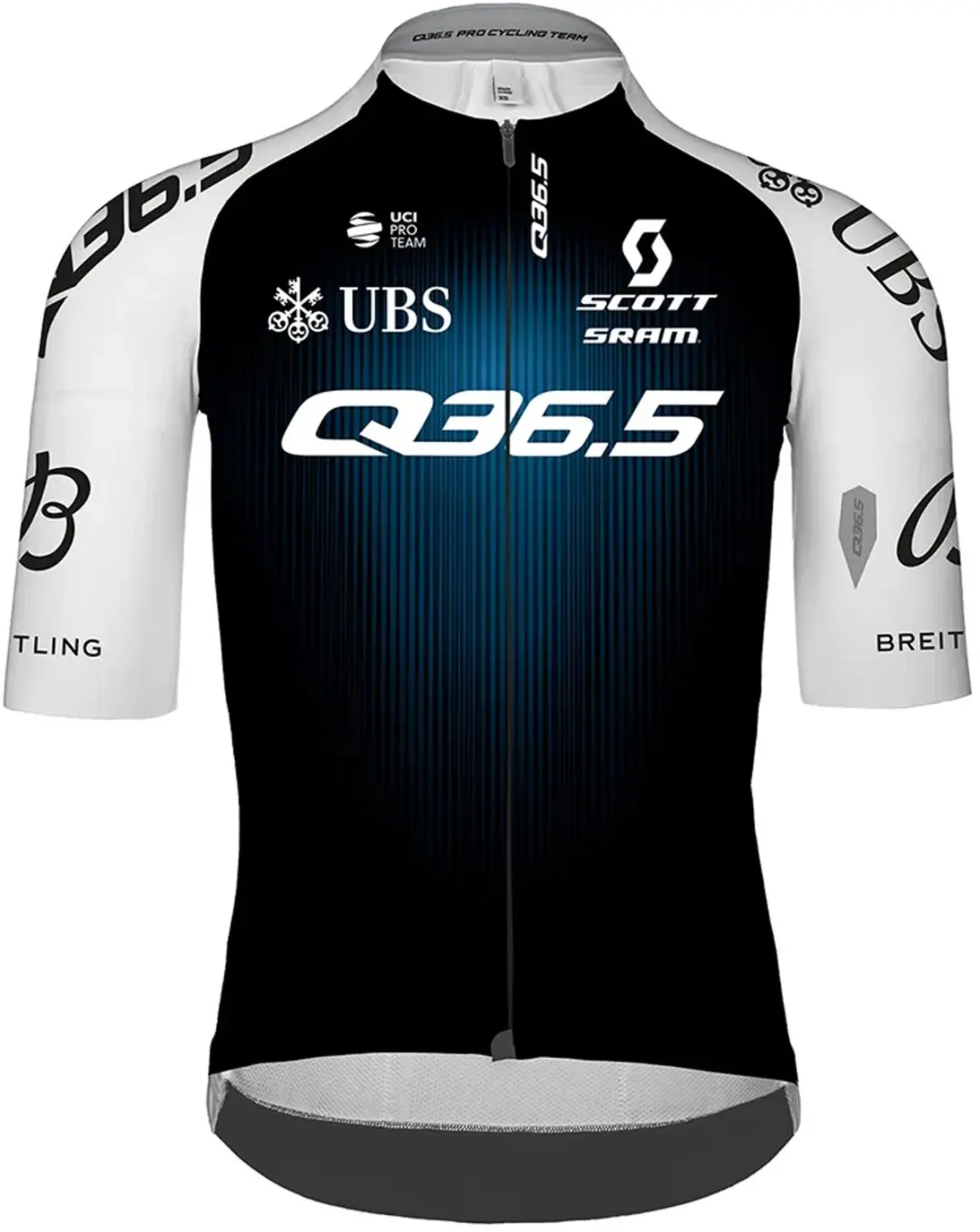 Q36.5 Gregarius Pro Cycling Team Korte Mouw Wielertrui Zwart XS Man
