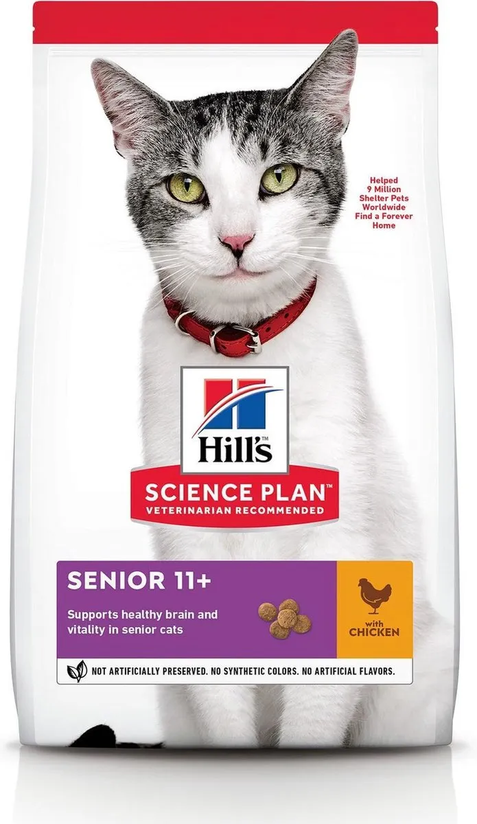 Hill's Feline Senior 11+ Kip Kattenvoer 7kg