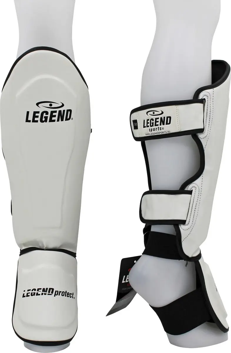 Kickboks Scheenbeschermers Legend Best Heren/Dames Wit PU L