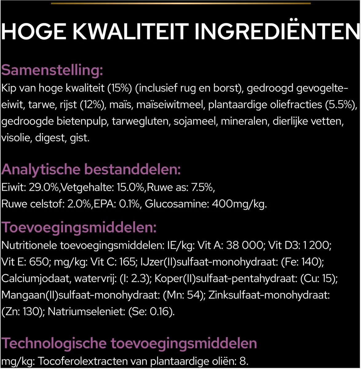 Pro Plan Small & Mini Adult 9+ Age Defence Hondenvoer - Kip - 3kg