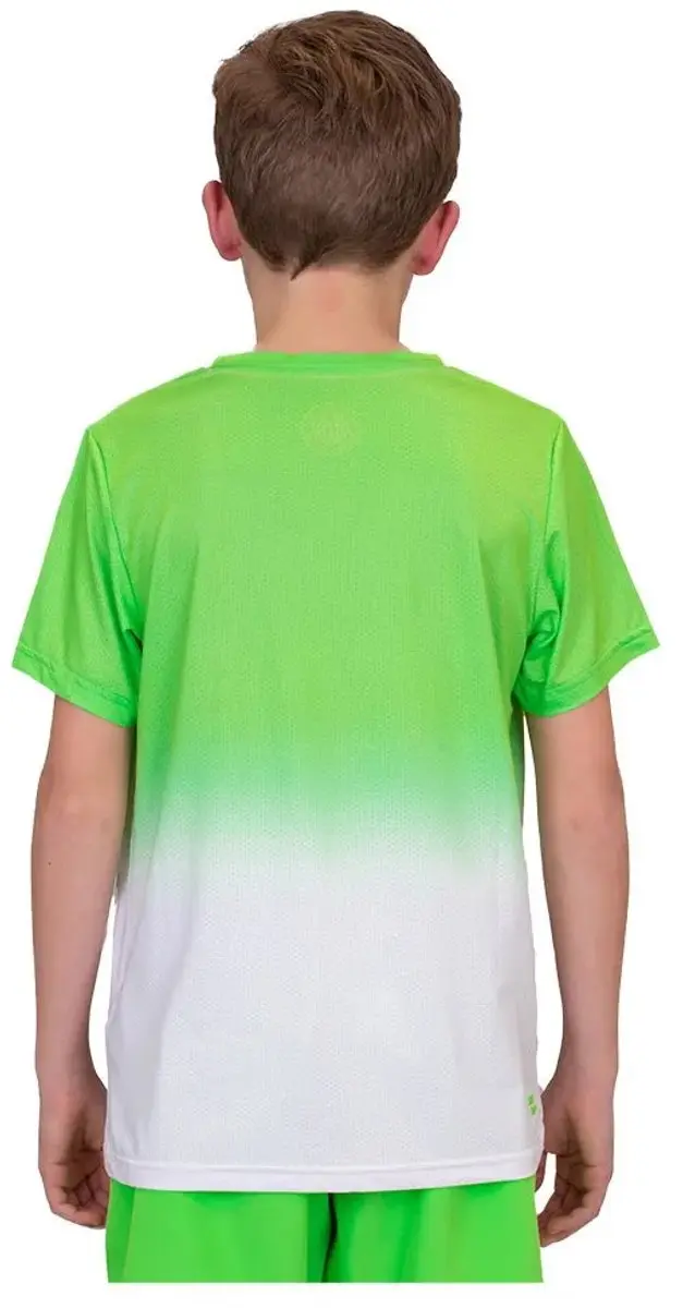 BIDI BADU Crew Gradiant Junior Tee - neon green, white Shirts Kinder - afbeelding 2 van 6