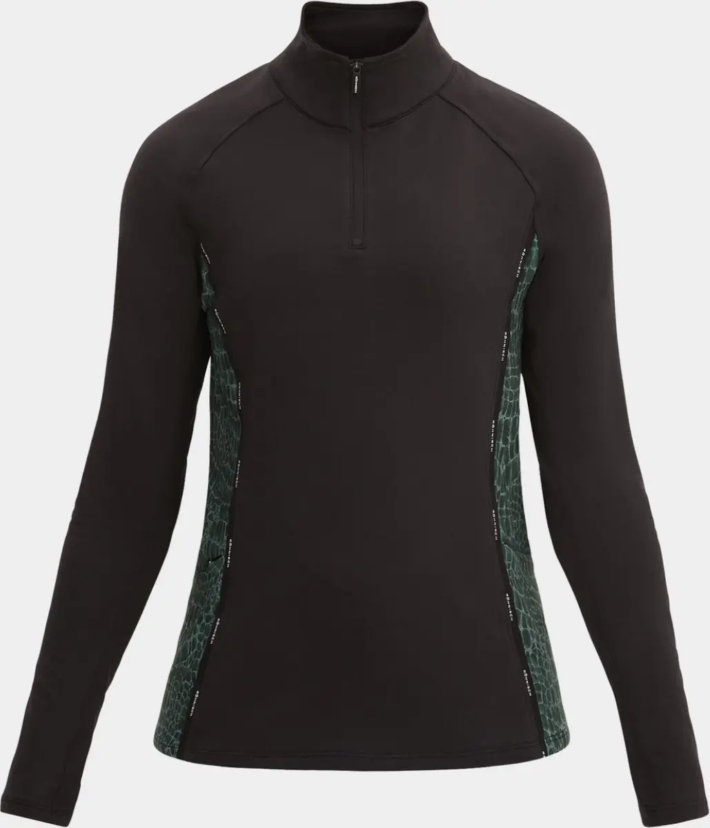 Röhnisch Jane thermo half zip - Green Crocco - Maat XXL