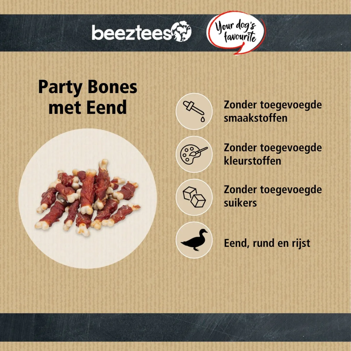 Beeztees Tasty Treats Party Bones Kleine Hondenkoekjes 200g
