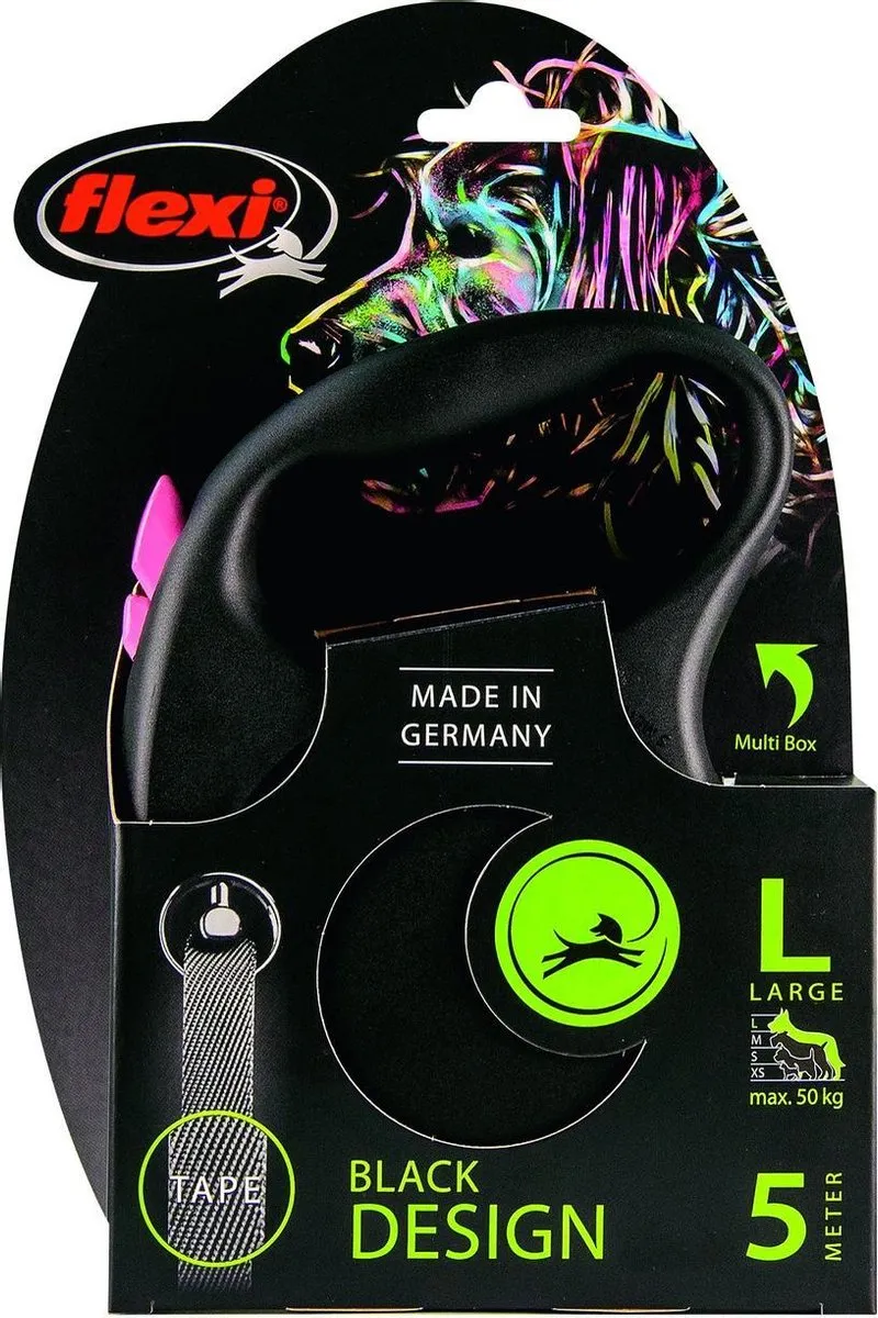 Flexi Rollijn Black Design Tape - Roze - 5m
