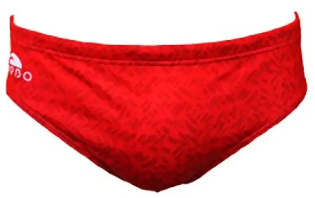 Turbo Plain Zwemslip Rood 3XL Man