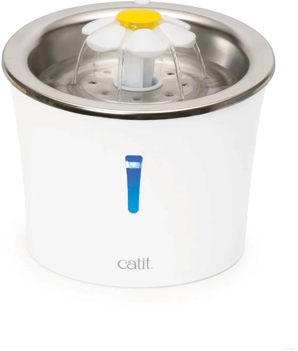 Catit Led Flower Fountain Rvs Kattendrinkbak