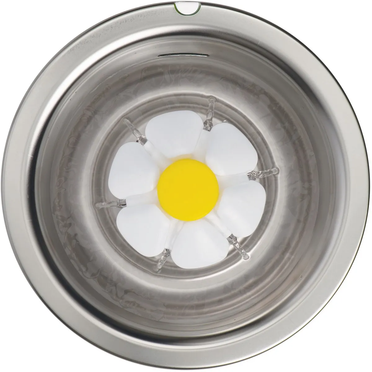 Catit Led Flower Fountain Rvs Kattendrinkbak - Ø21x20cm Wit - afbeelding 4 van 6