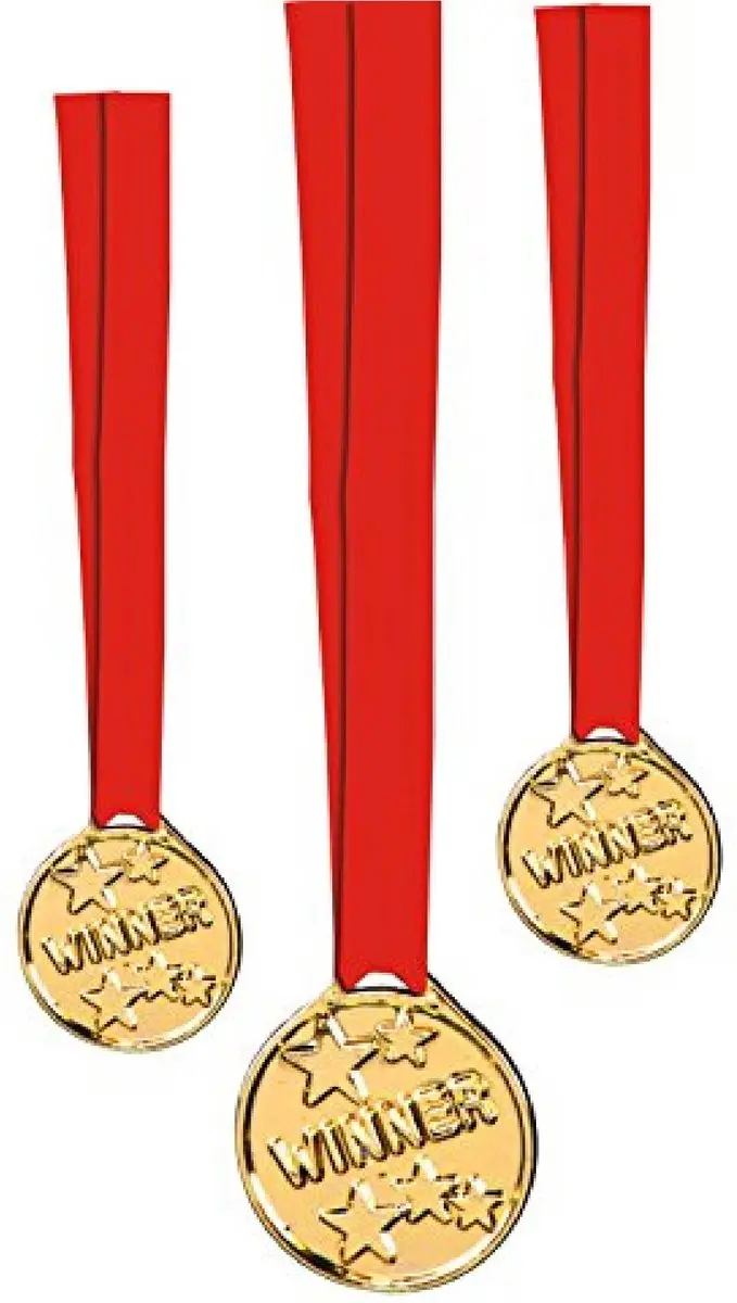 Stylex Metalen Medailles Winner 6 Stuks