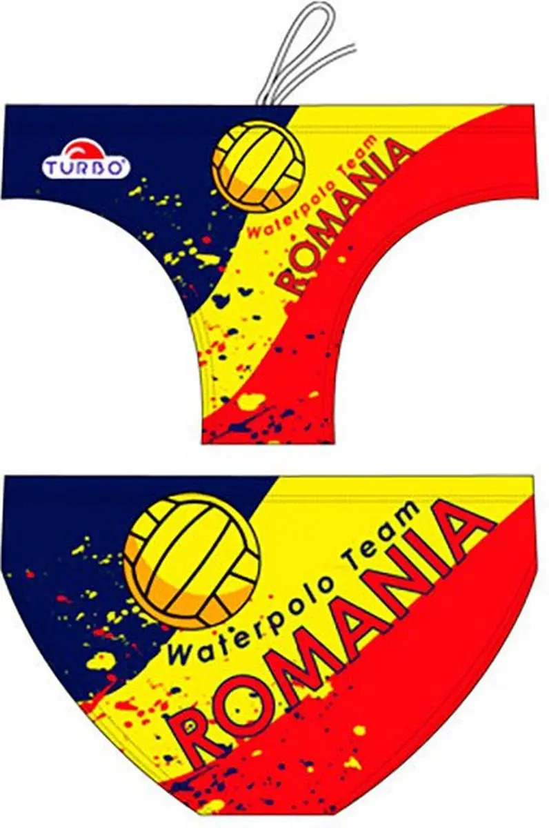 Turbo Romania Zwemslip Geel,Rood,Blauw XL Man