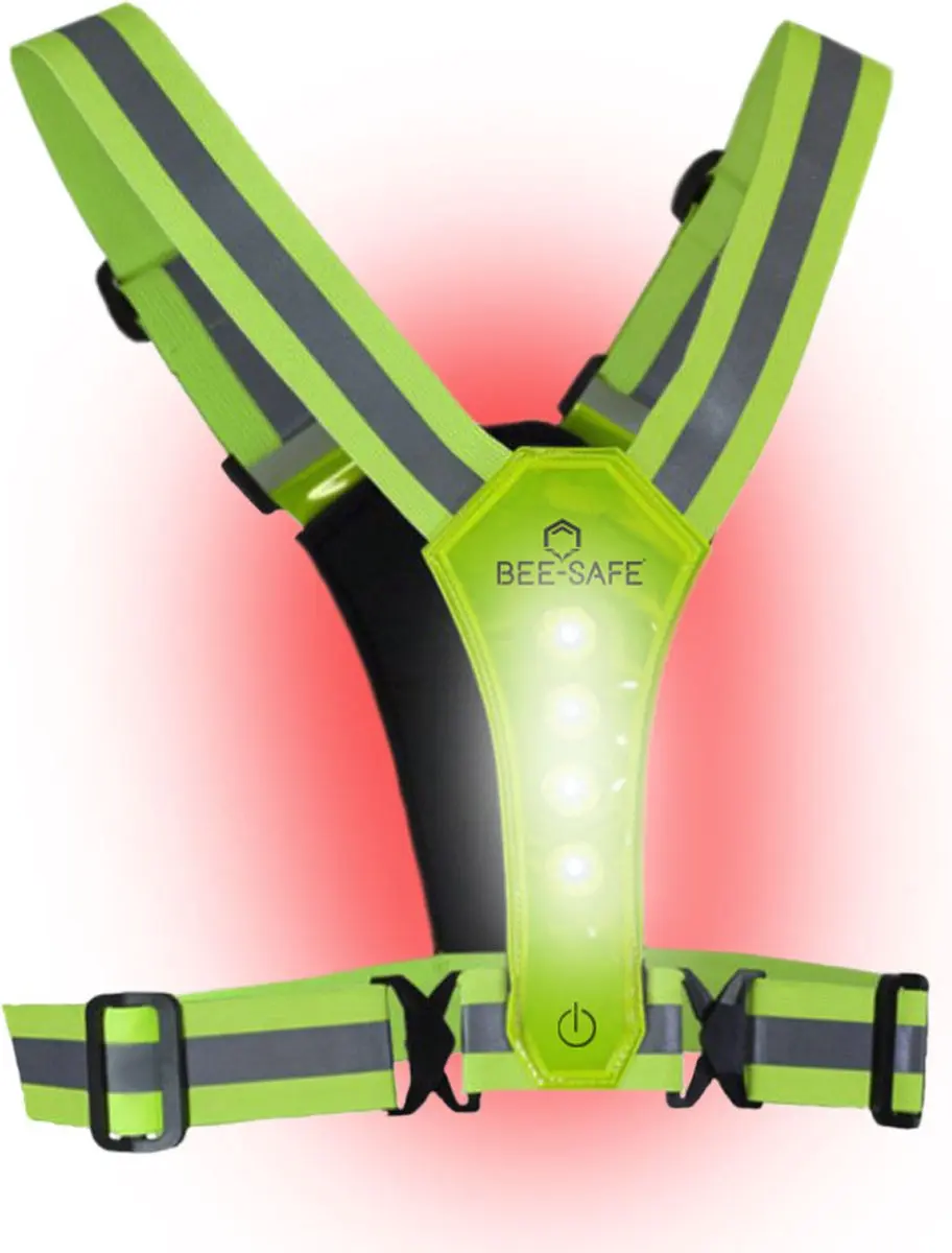 Bee Safe LED Harness USB-C Reflectievest - Lime - afbeelding 2 van 5