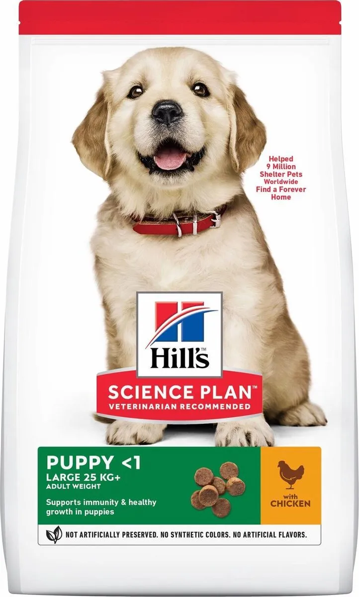 Hill's Canine Puppy Large Breed Hondenvoer 12kg - Kip
