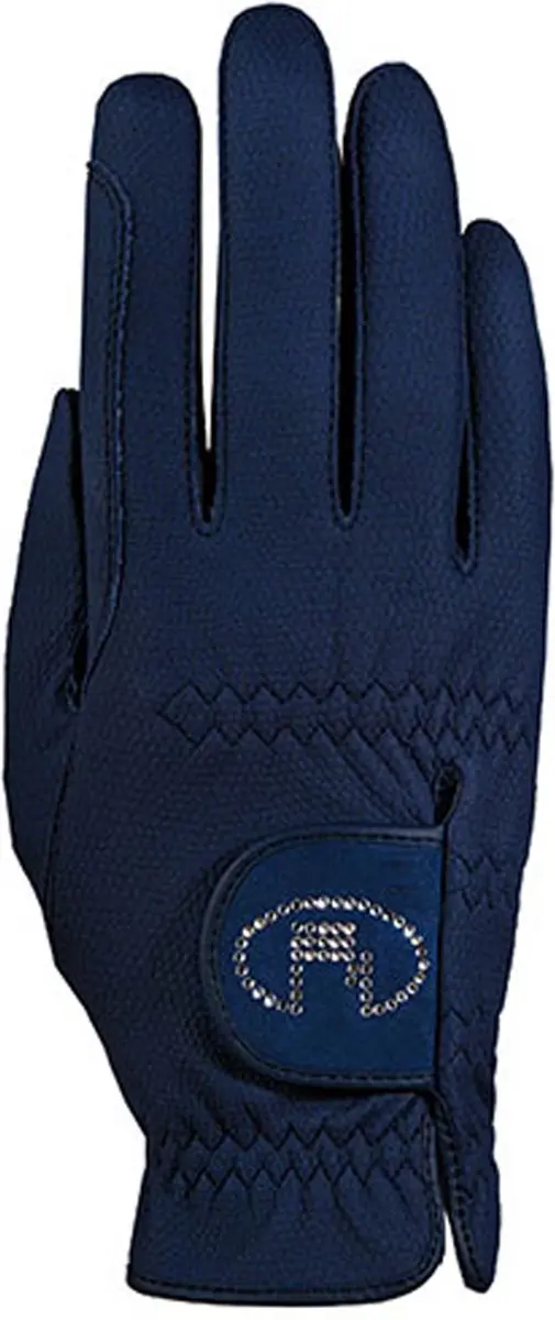 Roeckl Handschoenen Roeckl Lisboa Grip Swarovski Donkerblauw