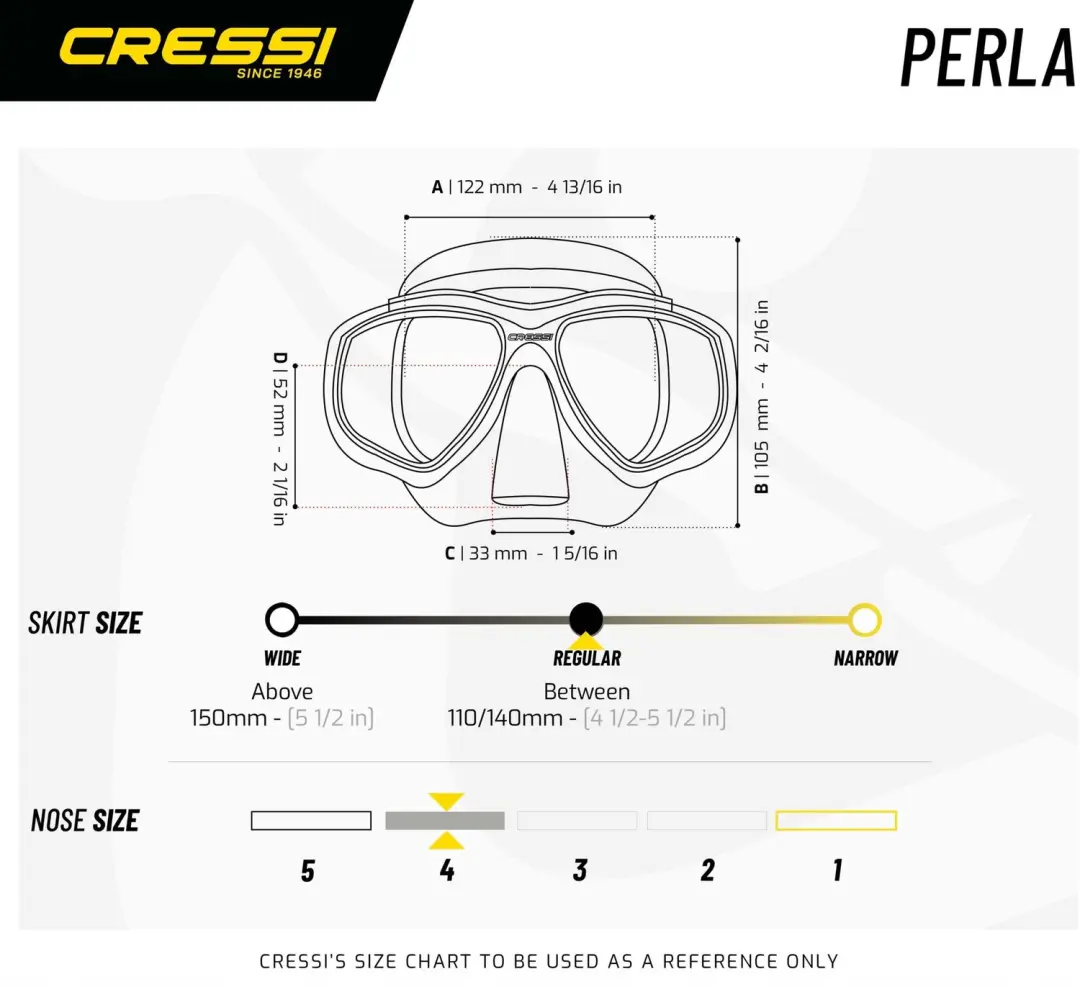 Cressi Perla Duikbril - Zwart - afbeelding 2 van 6