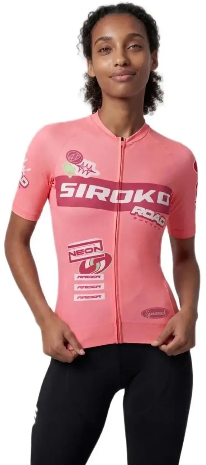 Siroko M8 Nrc Korte Mouw Wielertrui Roze M Vrouw