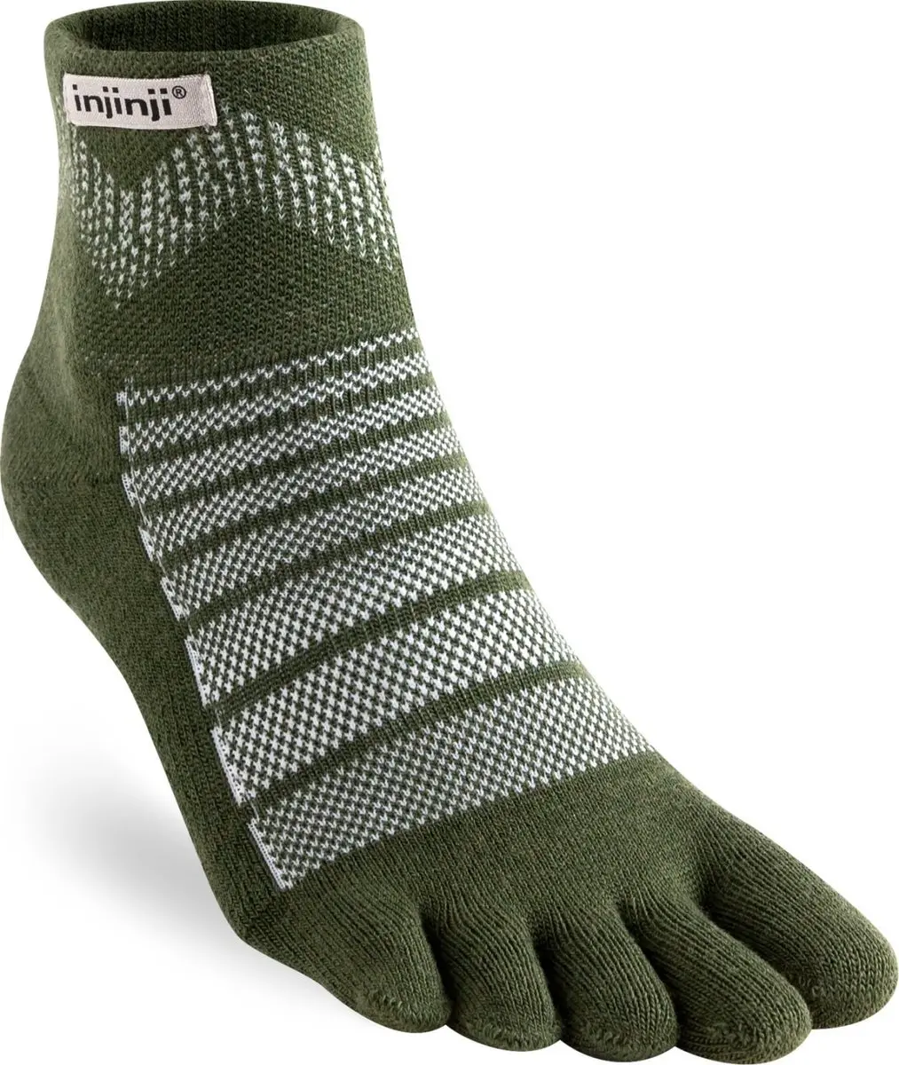 INJINJI | Outdoor Midweight Mini-Crew Wool Forest (Maat - M) | Teensokken