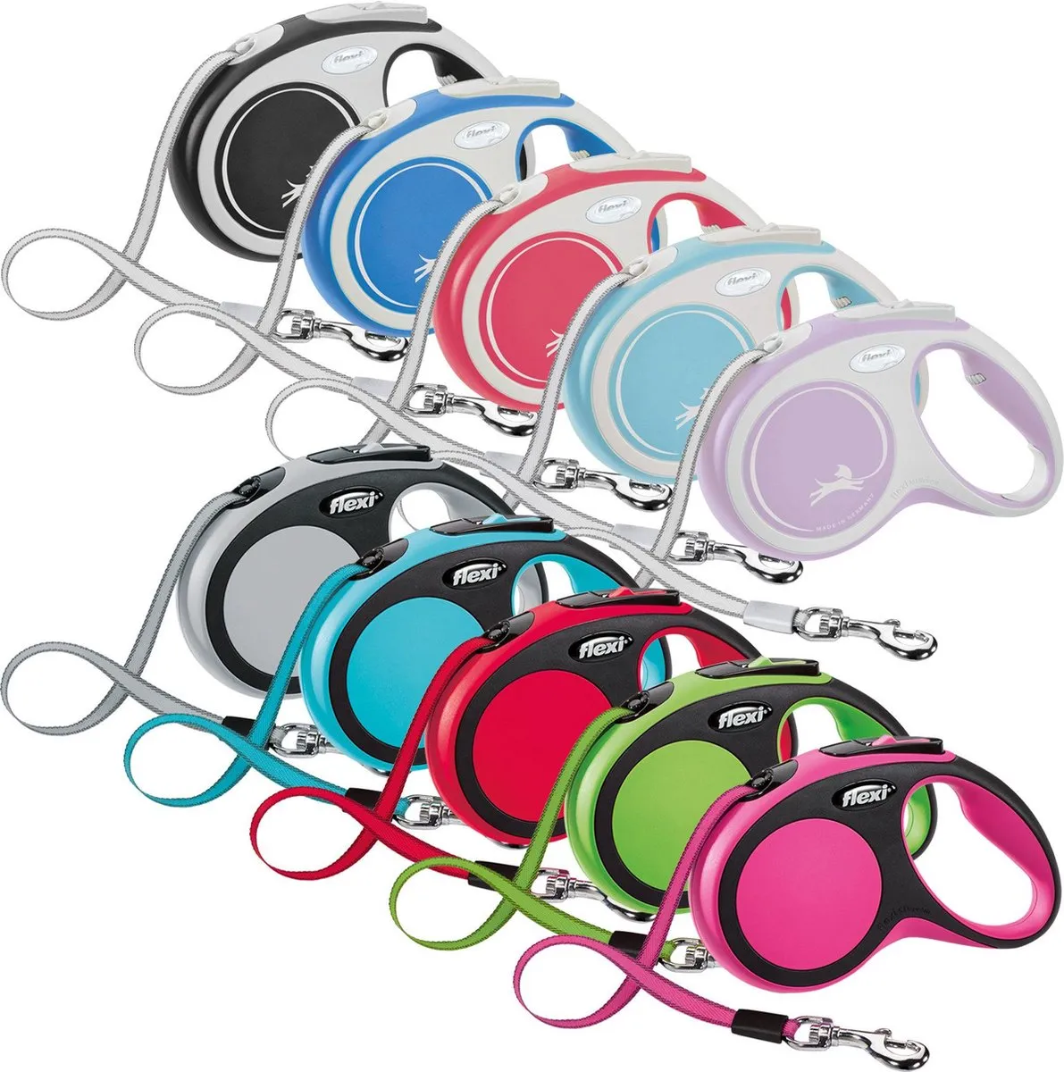 Flexi Rollijn New Comfort XS 3m - Hondenriem - Rood & Lichtgrijs - afbeelding 6 van 6