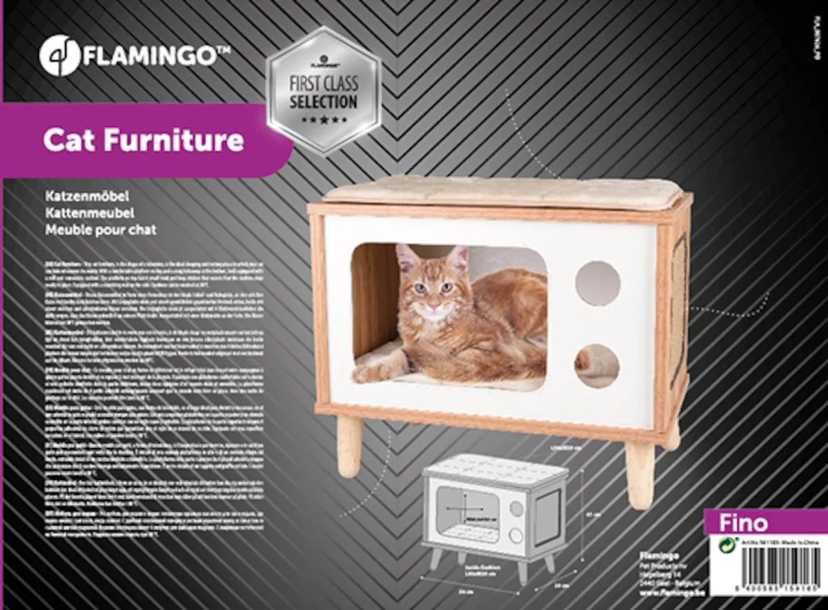 Flamingo Fino TV Kattenmeubel 50x29x41cm - Bruin