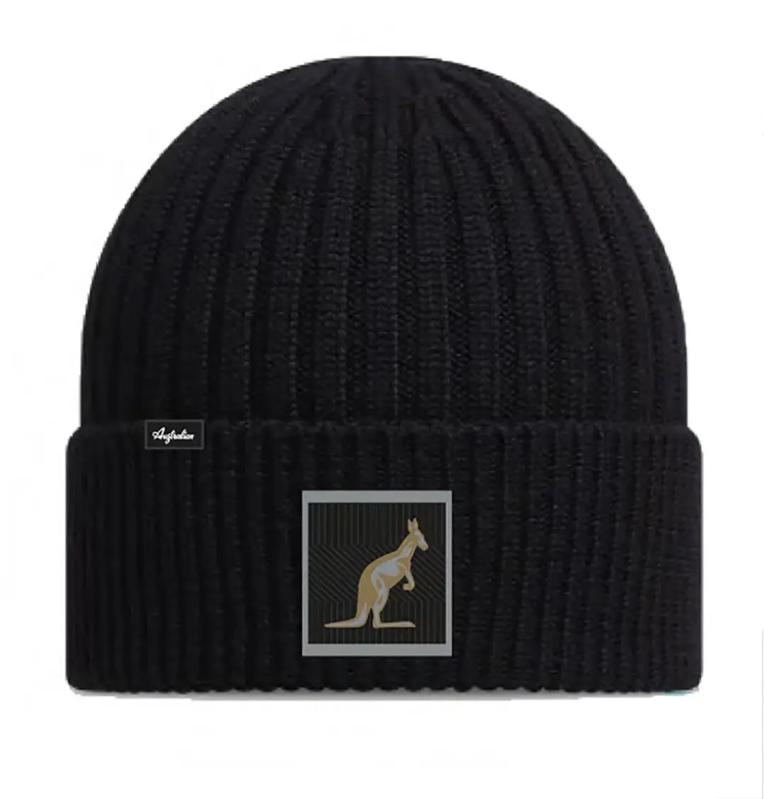 Australian Archive Beanie Patch Zwart