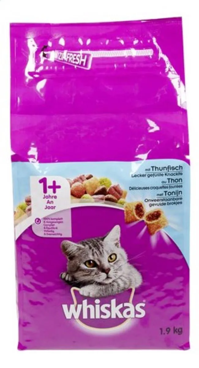 Whiskas 1+ Droog Tonijn 1,9kg
