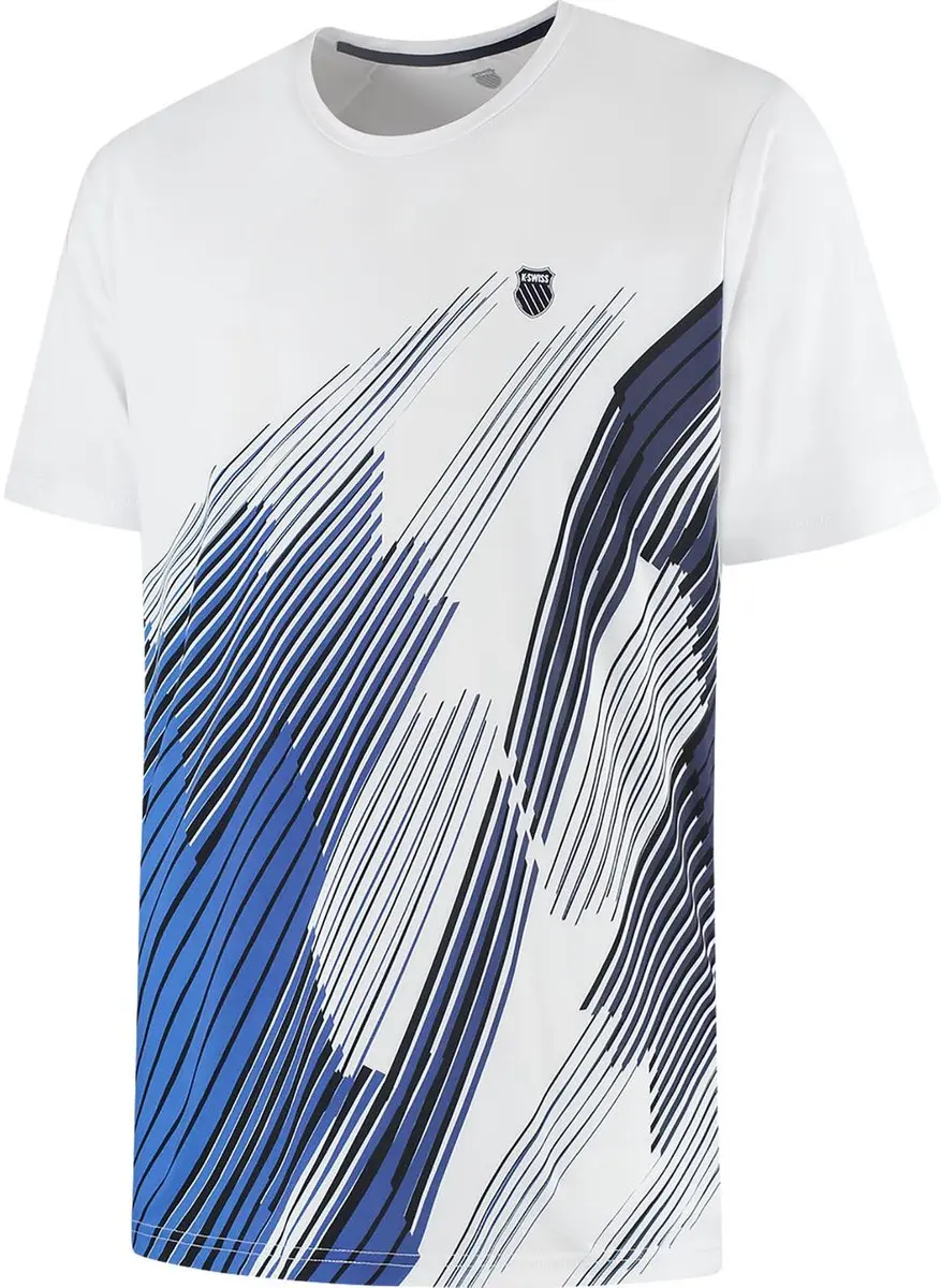K-Swiss T-Shirt Hypercourt Crew Print 6 Heren