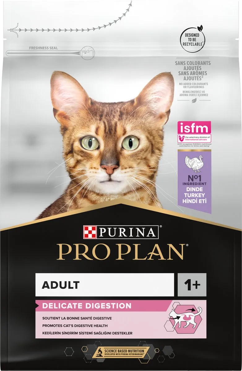 Pro Plan Adult Delicate Digestion Kalkoen Kattenvoer 3kg