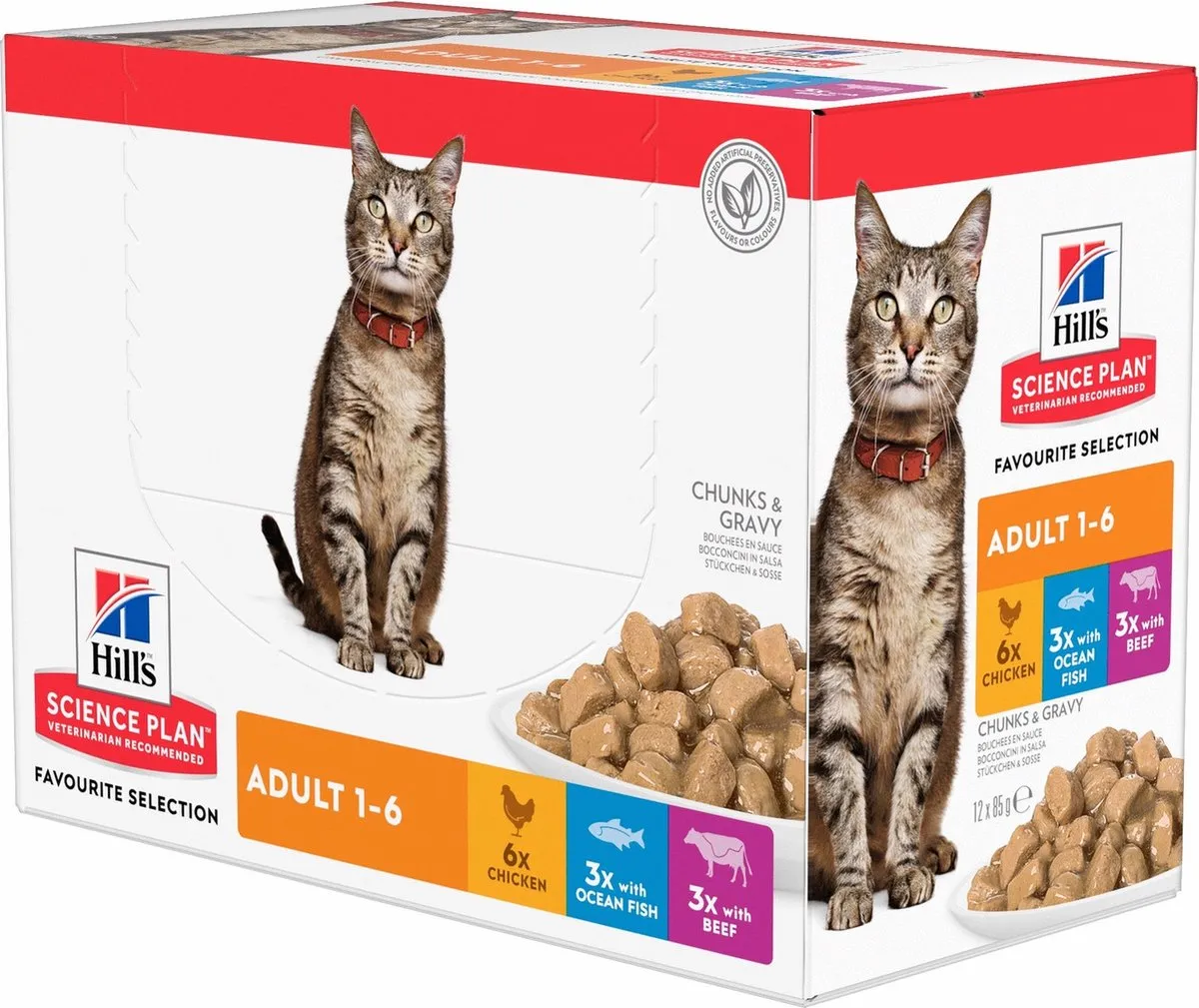Hill's Science Plan Kattenvoer Adult Multipack - 12x85g