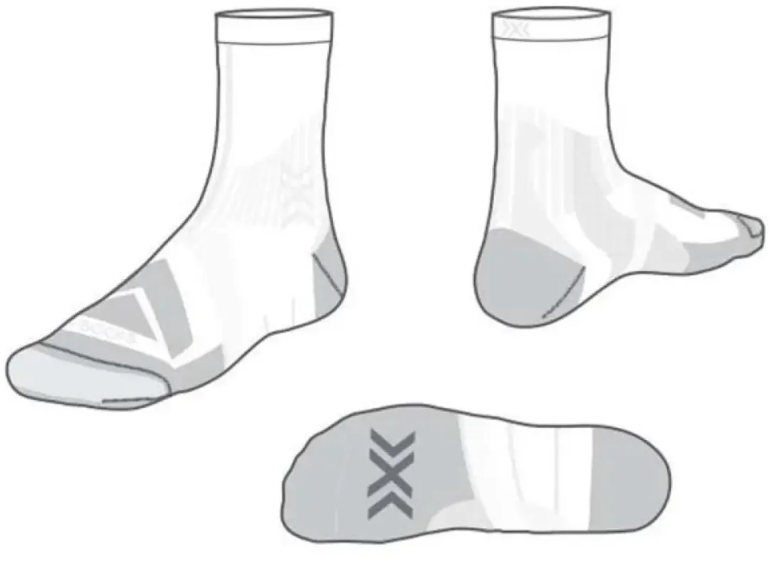 X-Socks Bike Expert Crew Sokken - 39-41 - Arctic White - afbeelding 2 van 2