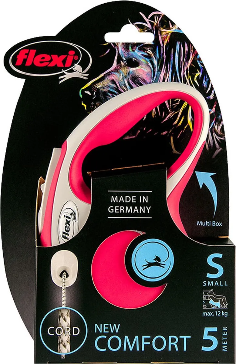 Flexi New Comfort Koord S 5m 12kg - Rood