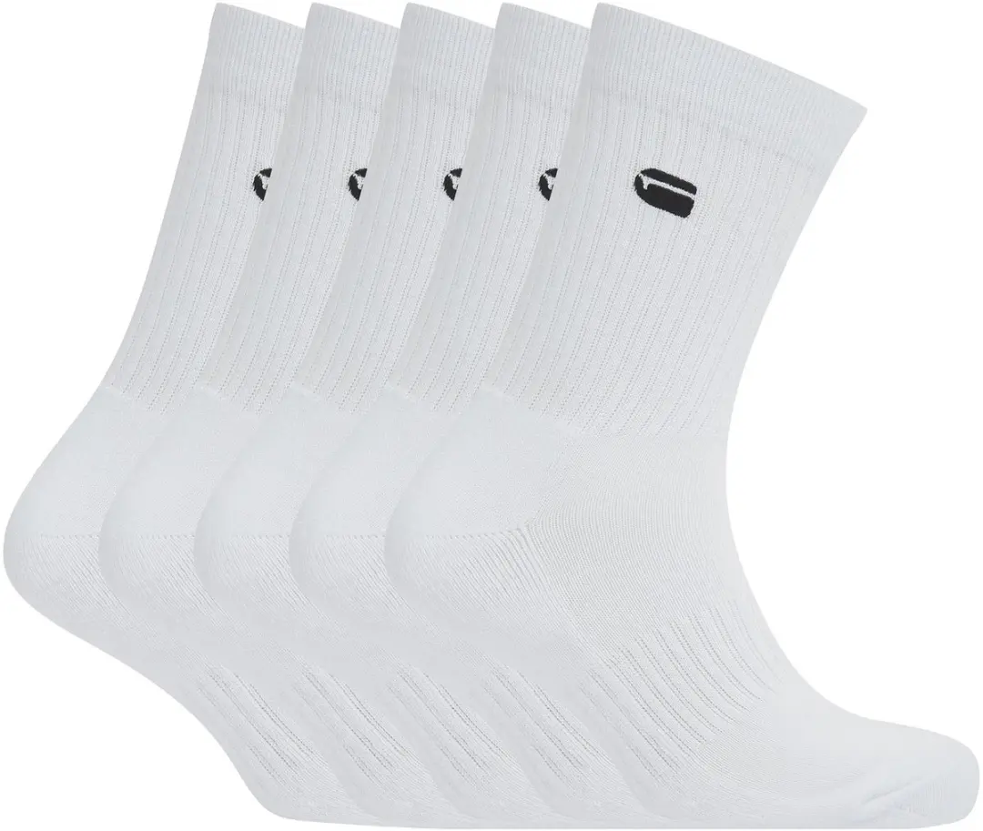G-Star Heren Sportsokken KILN 5-Pack Wit - Maat 44-47