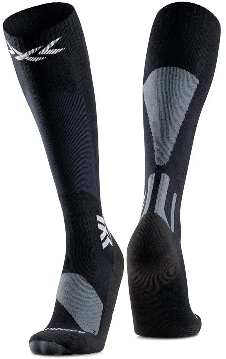 X-Socks Ski Discover Merino OTC Skisokken Zwart/Grijs 42-44
