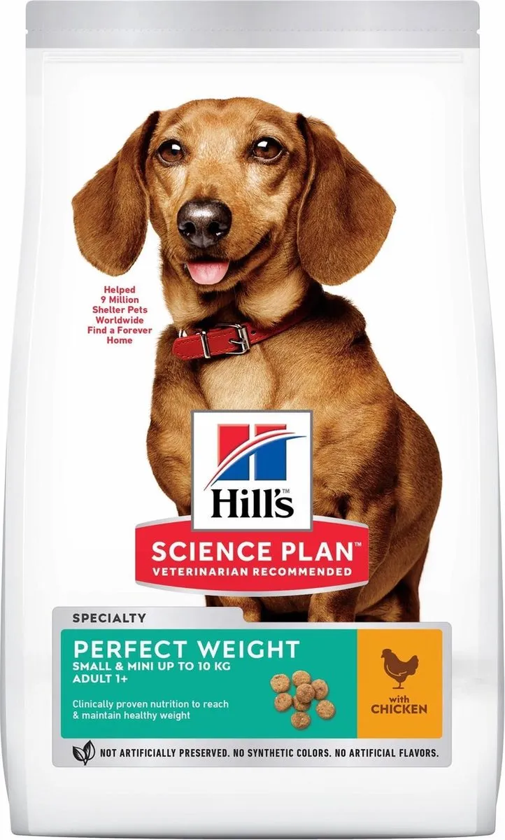 Hill's Canine Adult Perfect Weight Small & Mini - Hondenvoer - Kip 1.5 kg